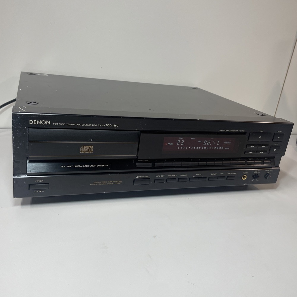 Denon DCD-1560 PCM Audio Technology CD Player TESTED WORKS No remote DESCRIPTION
